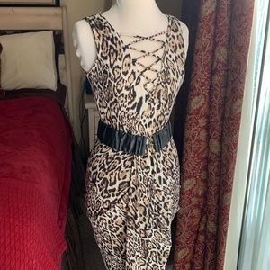 Stretchy animal print dress